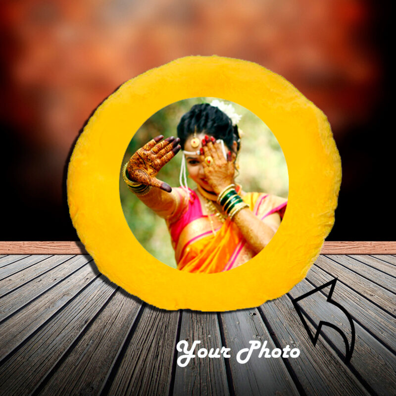 Round Shape Photo Pillow Print -1